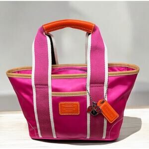 Vintage Coach 1893 Reversable Mini Hamptons Signature Tote Bag
